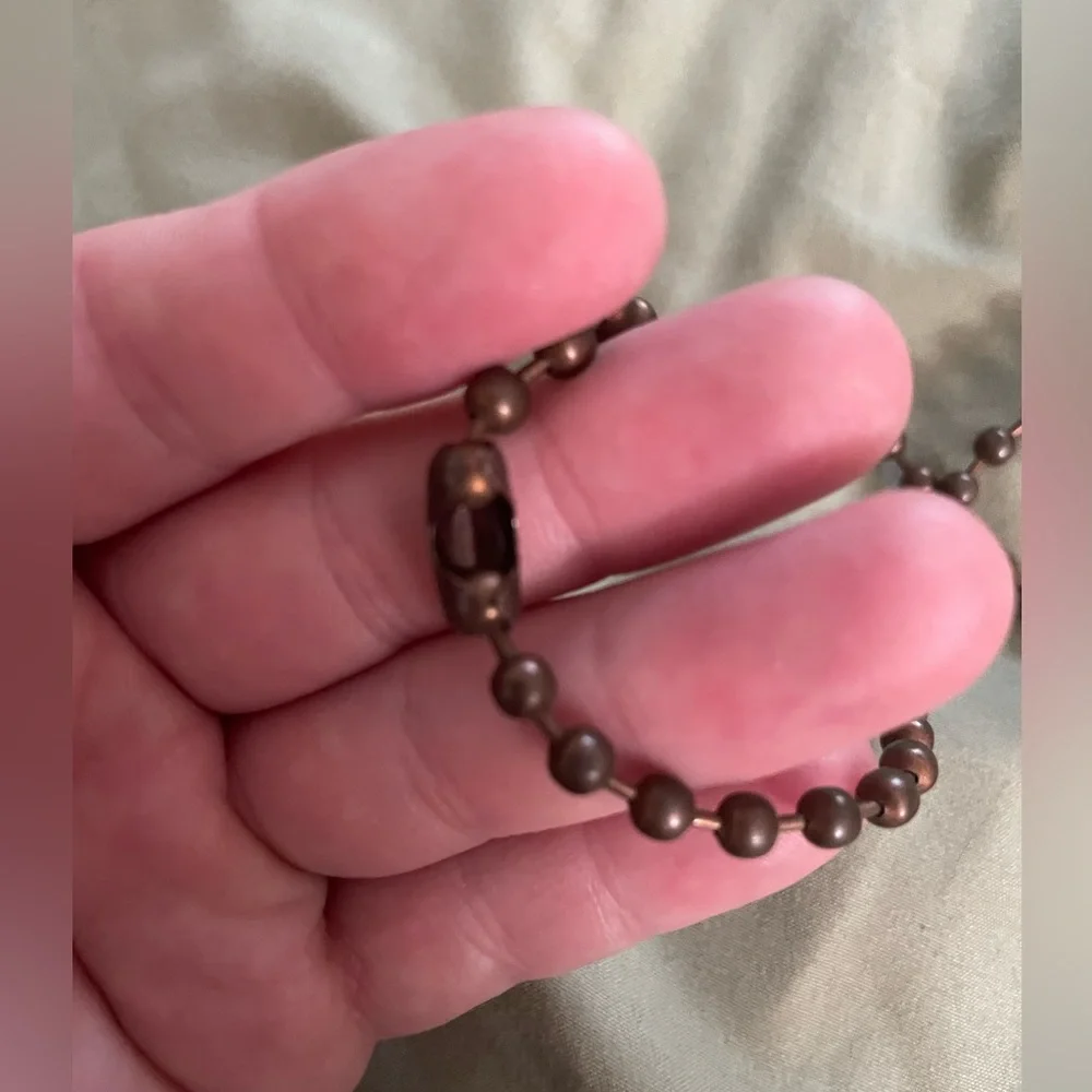 Western cow tag, long necklace - Picture 4 of 5